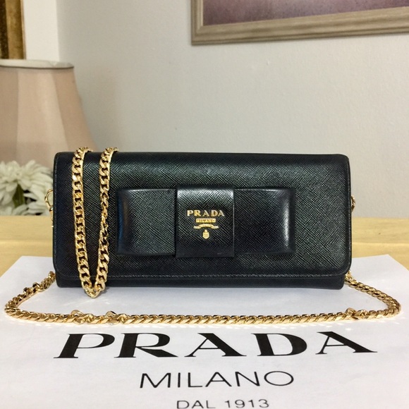 Prada Handbags - PRADA SAFFIANO LEATHER WALLET/SHOULDER BAG 💼